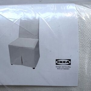 NEW IKEA BERGMUND Chair Cover Floor Length Inseros White Removable 504.862.21